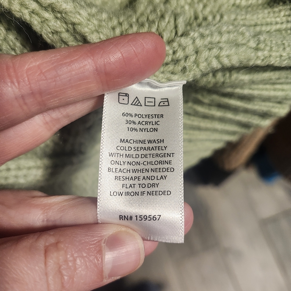 Cottage Core Sage Green Sweater - Picture 4 of 4